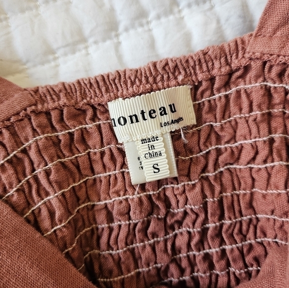 Monteau Crop top with button detail size S in mauve - Picture 7 of 7